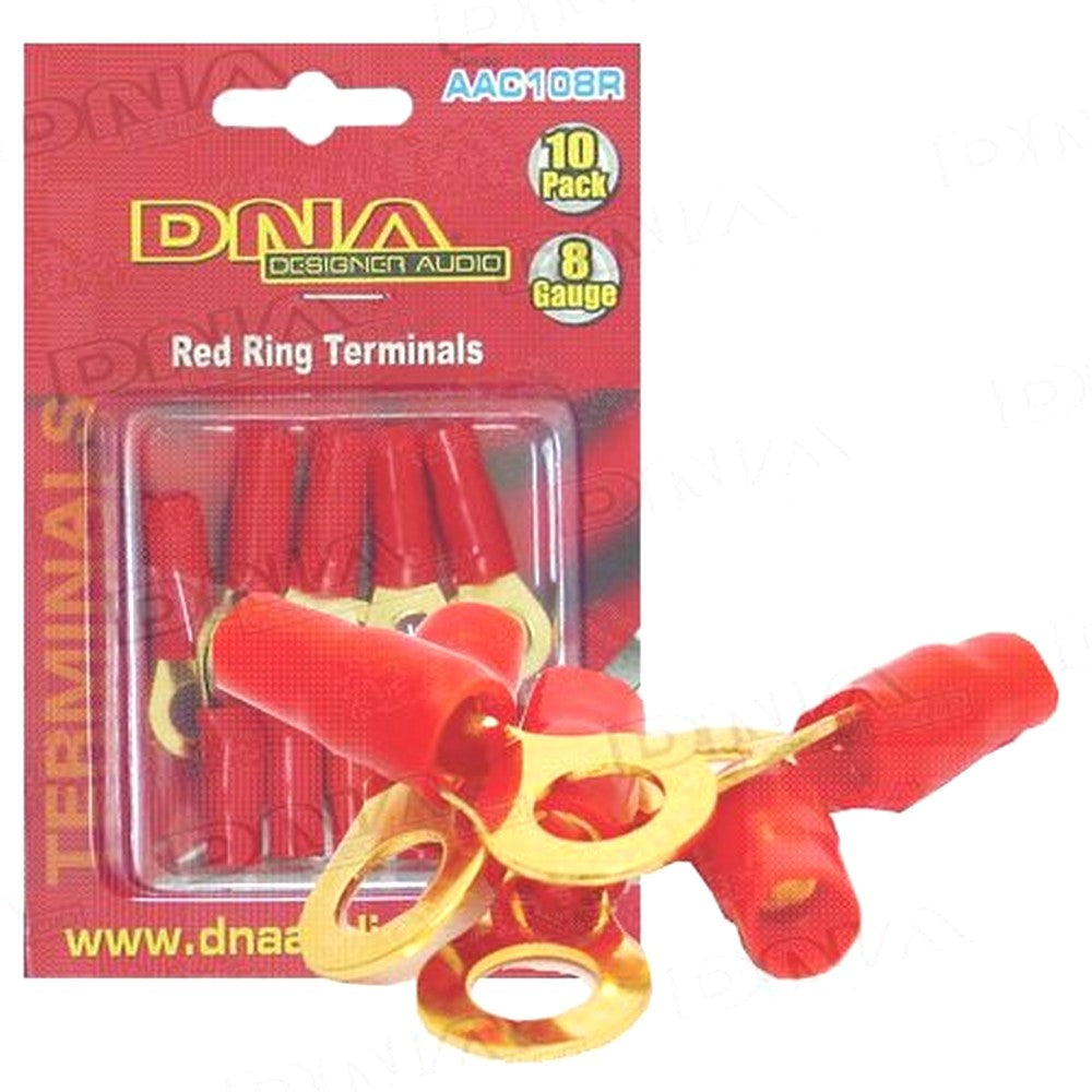 8 Awg Ring Terminal Red 10 Pack