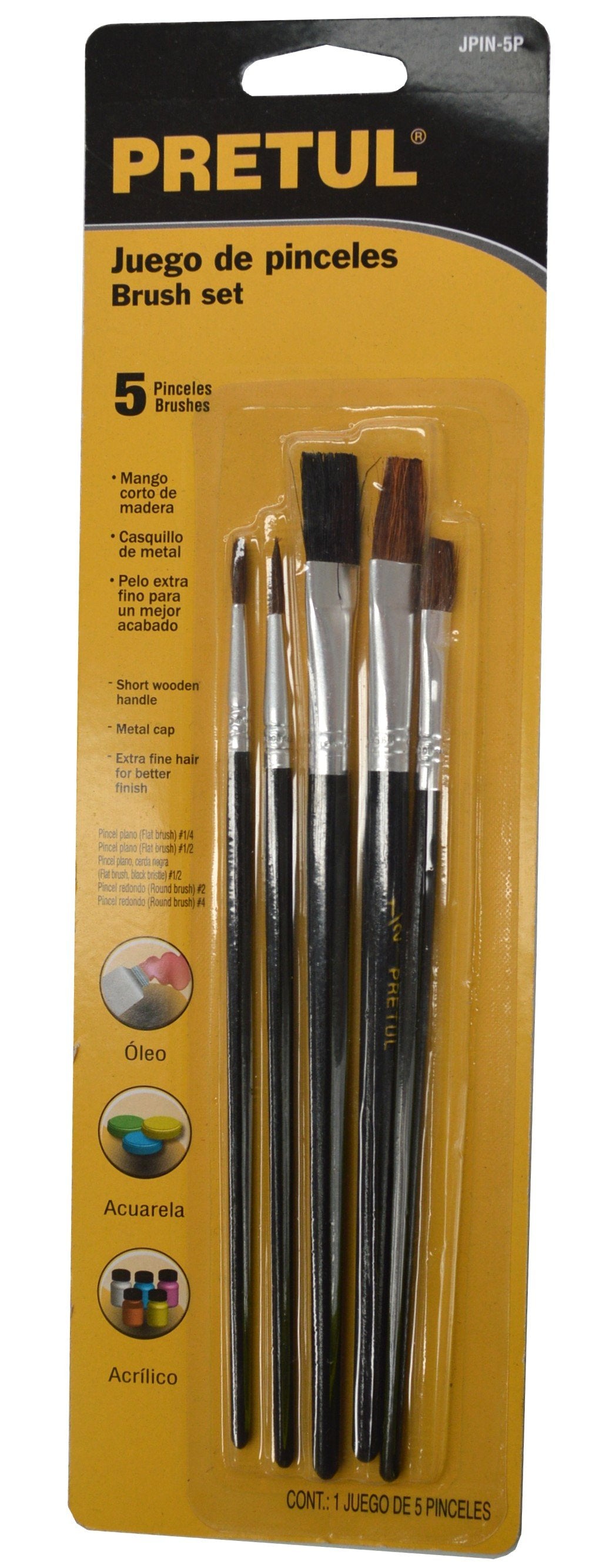 Truper Artist Brush Set 5pce