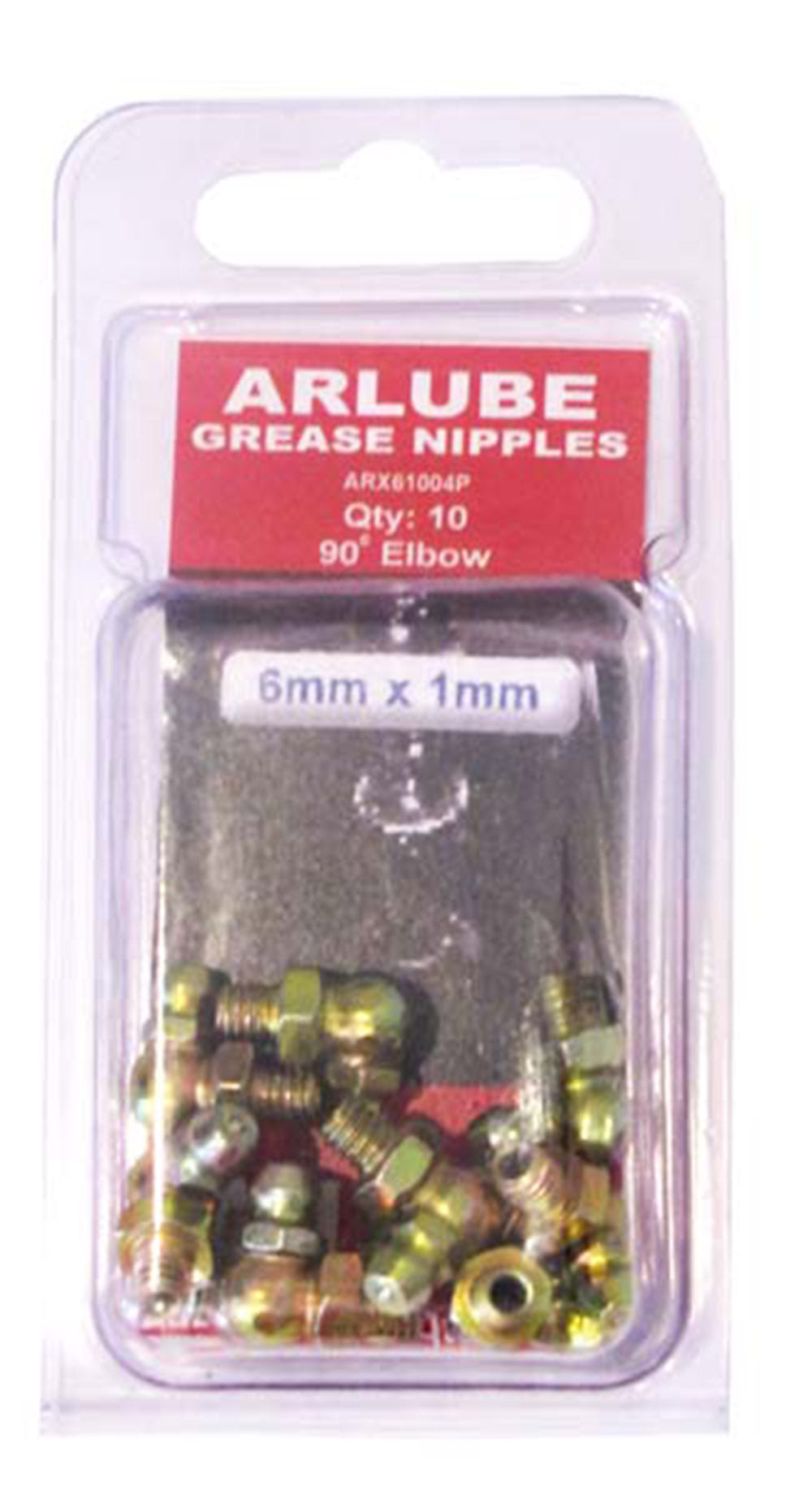 Arlube Grease Nipple 6mm X 1mm Straight 161 10 Pk