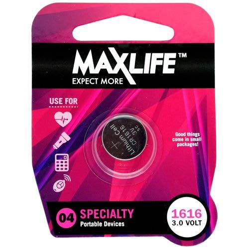 Max-Life Batteries Lithium Button CR1616