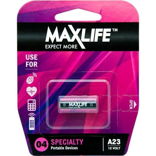 Max-Life Batteries Alkaline LR-23A 12 VOLT