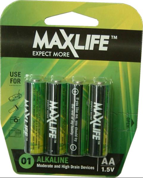 Max-Life Batteries Alkaline - AA 4-Pack