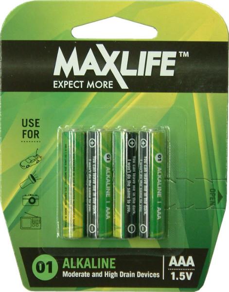 Max-Life Batteries Alkaline - AAA 4-Pack