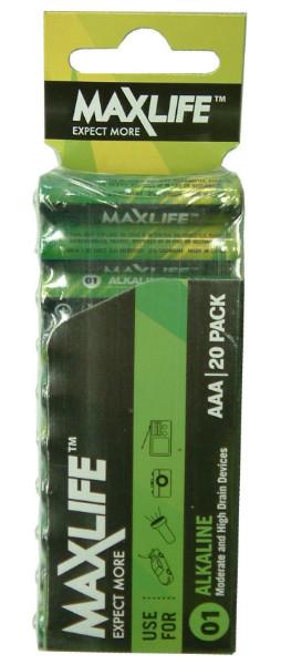 Max-Life Batteries Alkaline - AAA 20-Pack