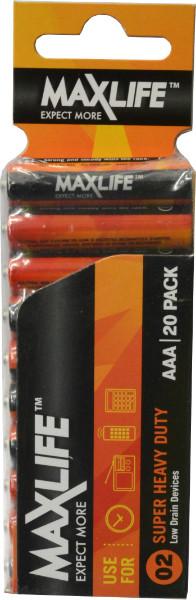 Max-Life Batteries Super Heavy Duty - AAA 20-Pack