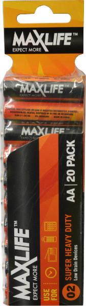 Max-Life Batteries Super Heavy Duty - AA 20-Pack