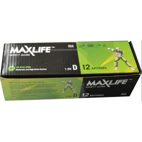 Max-Life Batteries Alkaline - D 12-Pack