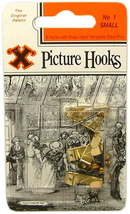 Bayonet X Picture Hooks Small - 5pce Blister Pack #1