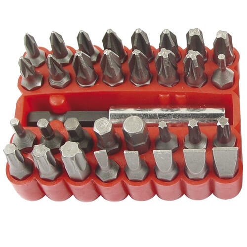 Worldwide Screwdriver Bit Set 33pc Standard Torx , Hex, Flat, Phillips, Pozi