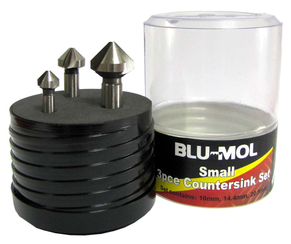 Blu-Mol 3Pce Countersink Set 90Deg 10, 14, 20.5mm