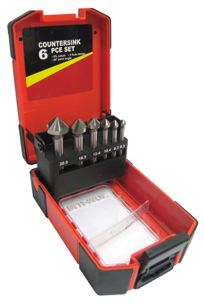 Blu-Mol 6Pce Countersink Set 90Deg 6, 8, 10, 12, 16, 20.5mm