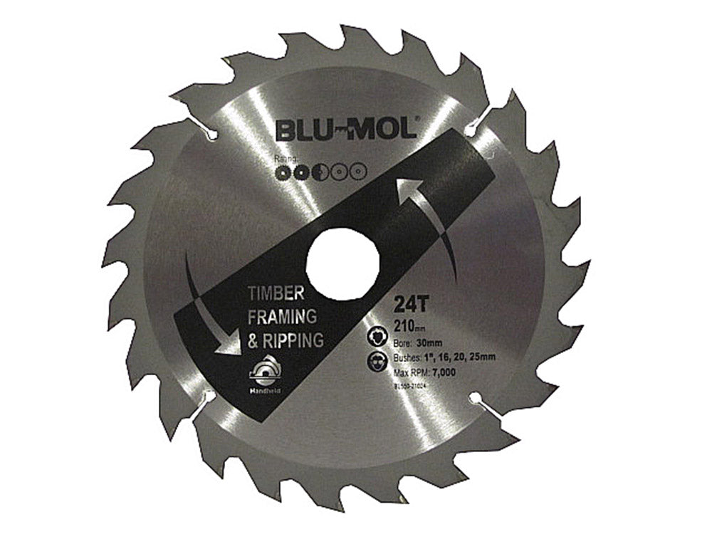 Saw Blade - Blu-Mol Professional Circular Saw Blade 210mm X 24T