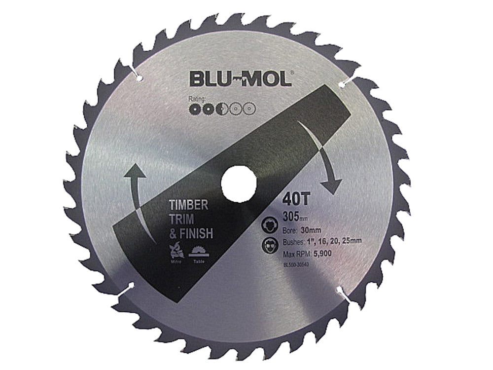 Saw Blade - Blu-Mol Professional Circular Saw Blade 305mm X 40T