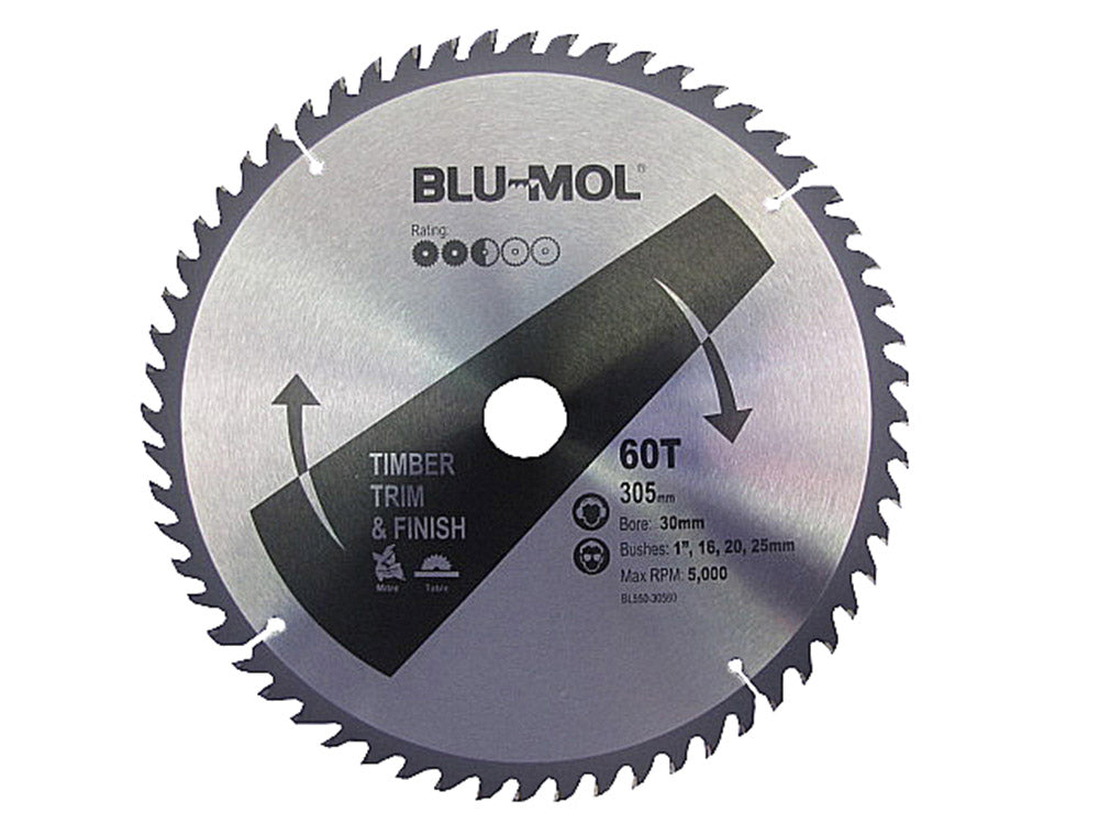 Blu-Mol Professional Circular Saw Blade 305mm X 60T