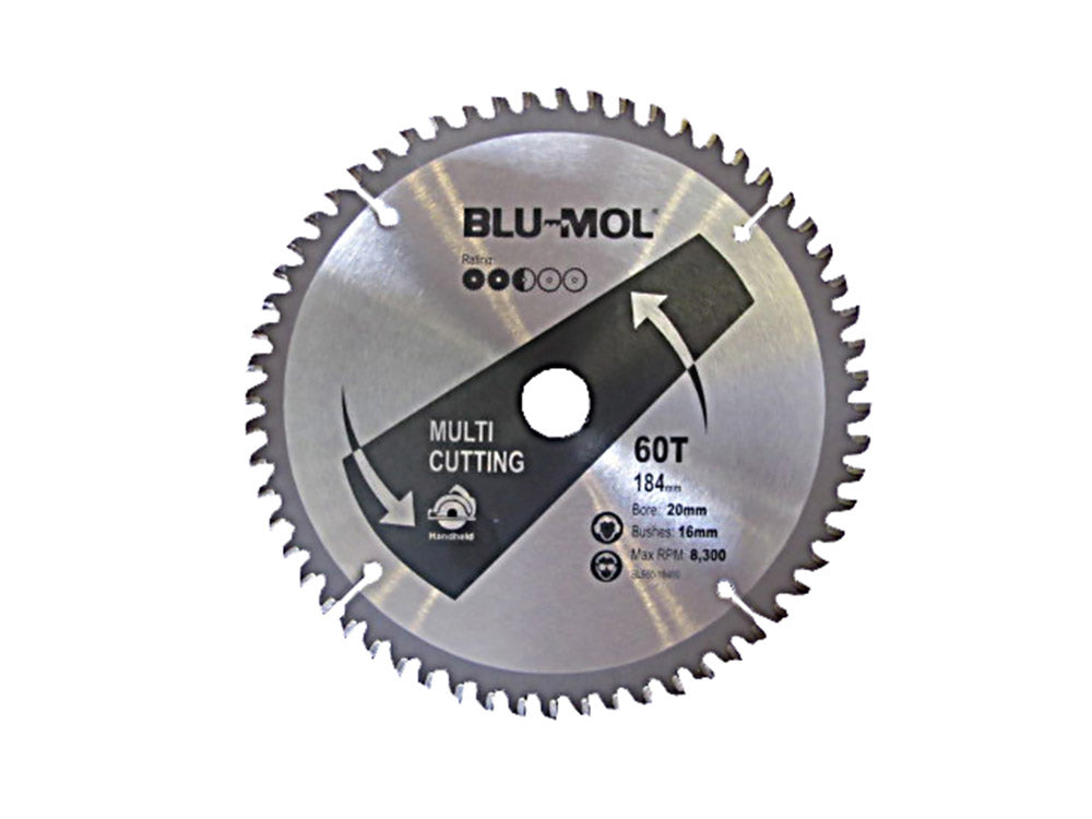 Saw Blade - Blu-Mol Professional Multi Circular Saw Blade 184mm X 60T