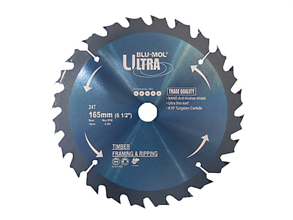 Blu-Mol Ultra Circular Saw Blade 165mm X 24T