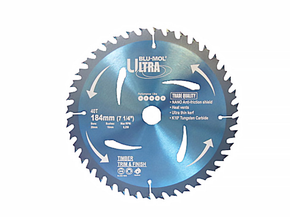 Blu-Mol Ultra Circular Saw Blade 184mm X 40T