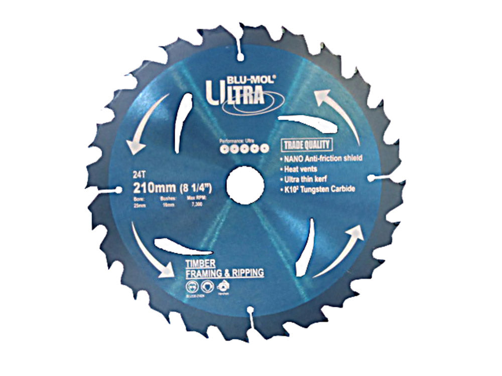 Blu-Mol Ultra Circular Saw Blade 210mm X 24T