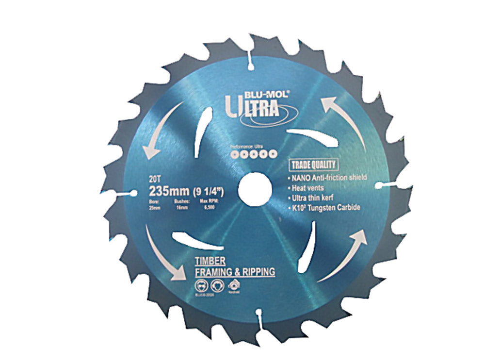 Blu-Mol Ultra Circular Saw Blade 235mm X 20T