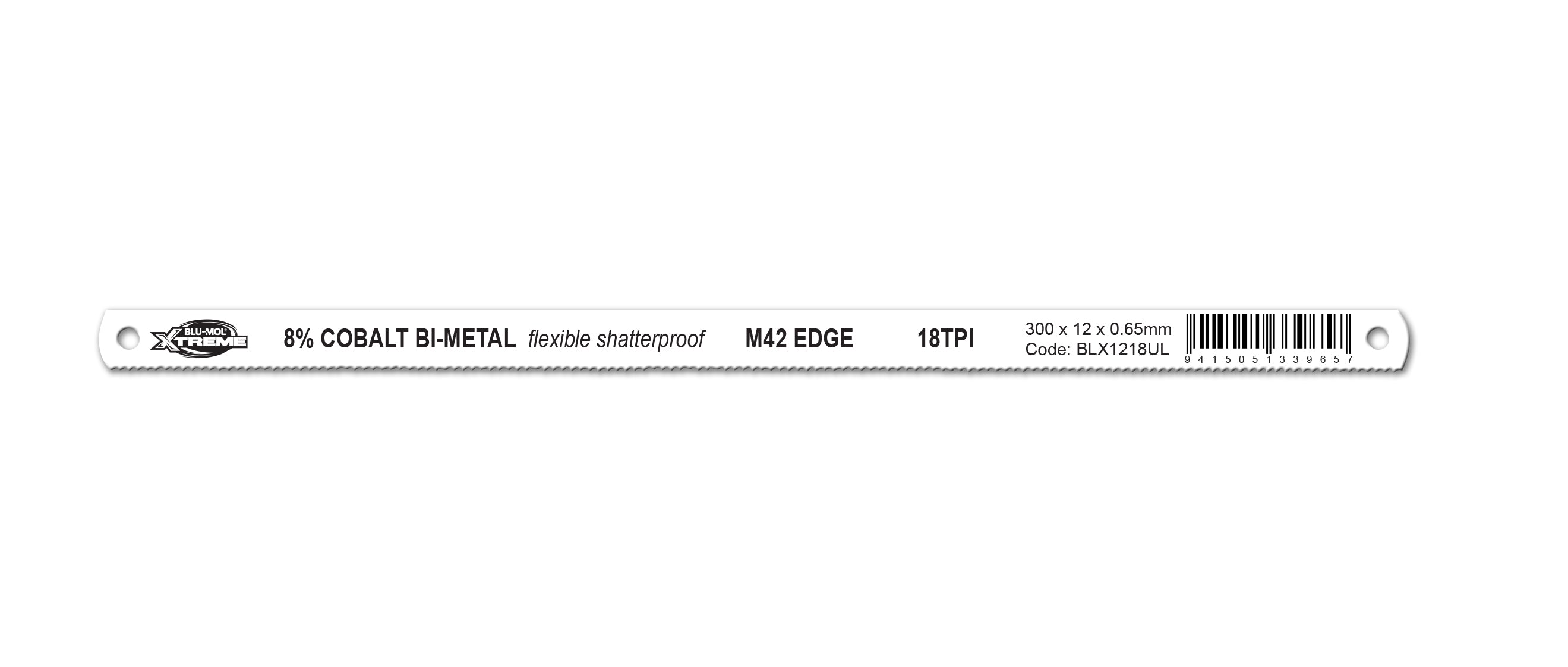 Blu-Mol Xtreme Hacksaw Blade M42 Cobalt 12 X 18Tpi Single Pack