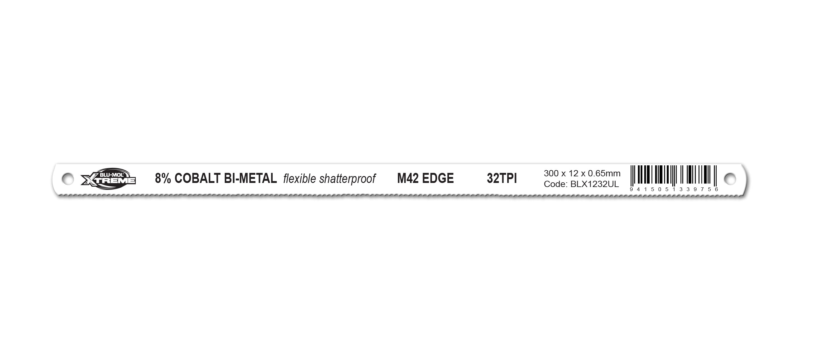 Blu-Mol Xtreme Hacksaw Blade M42 Cobalt 12 X 32Tpi Single Pack