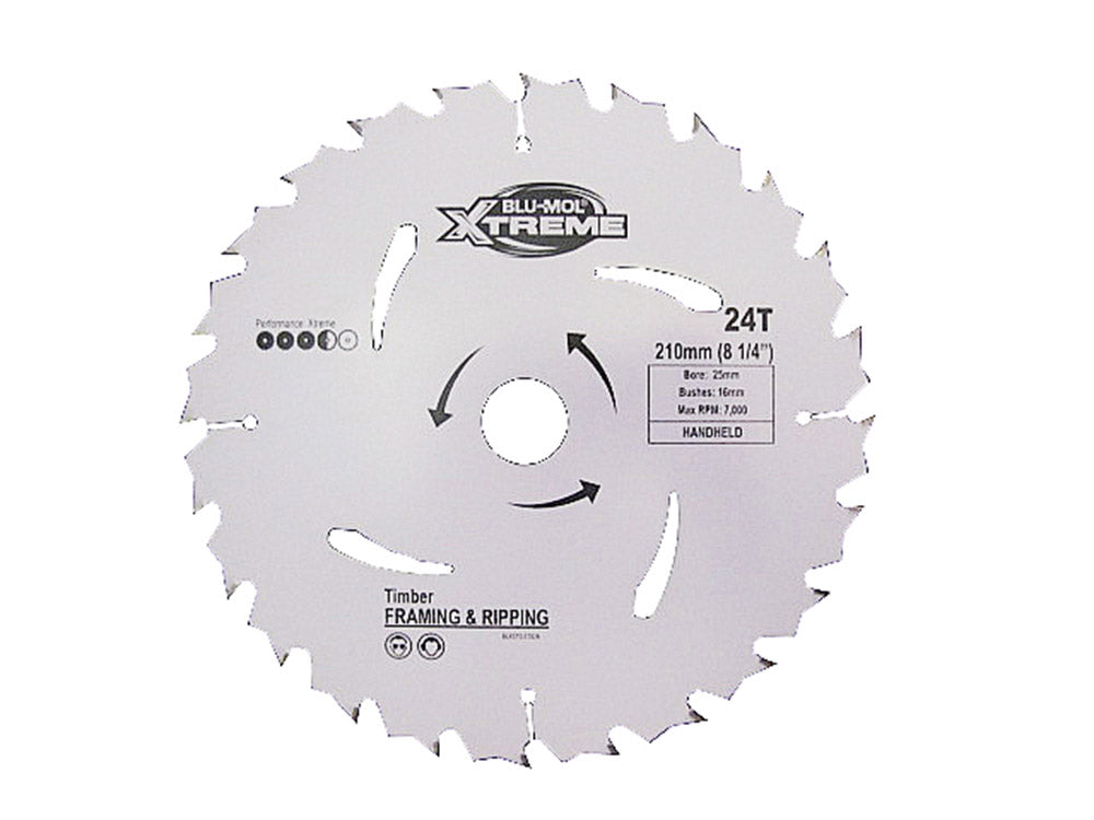 Saw Blade - Blu-Mol Xtreme Circular Saw Blade 210mm X 24T