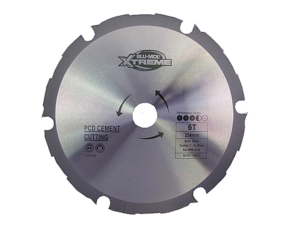 Blu-Mol Xtreme Pcd Cement Circular Saw Blade 254mm X 6T