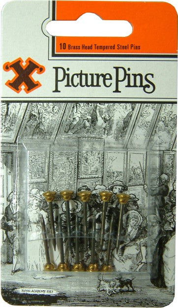 Bayonet X Brass Head Pins - 10pce Blister Pack