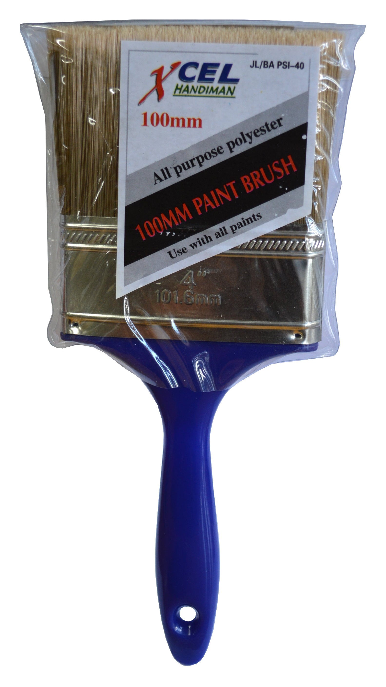 Xcel Paint Brush Blue Handle Economy 100mm