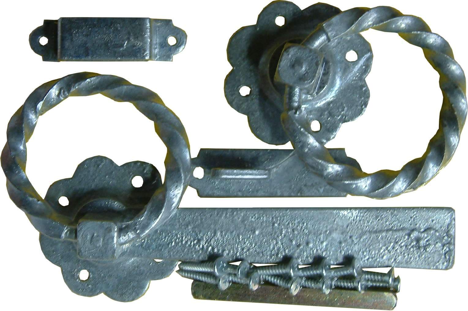 Xcel Ring Gate Latch - Twisted Galvanised 152mm Carded