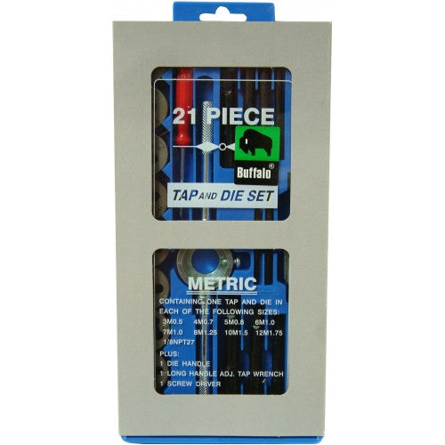 Buffalo Tap & Die Set - Metric 21-pce