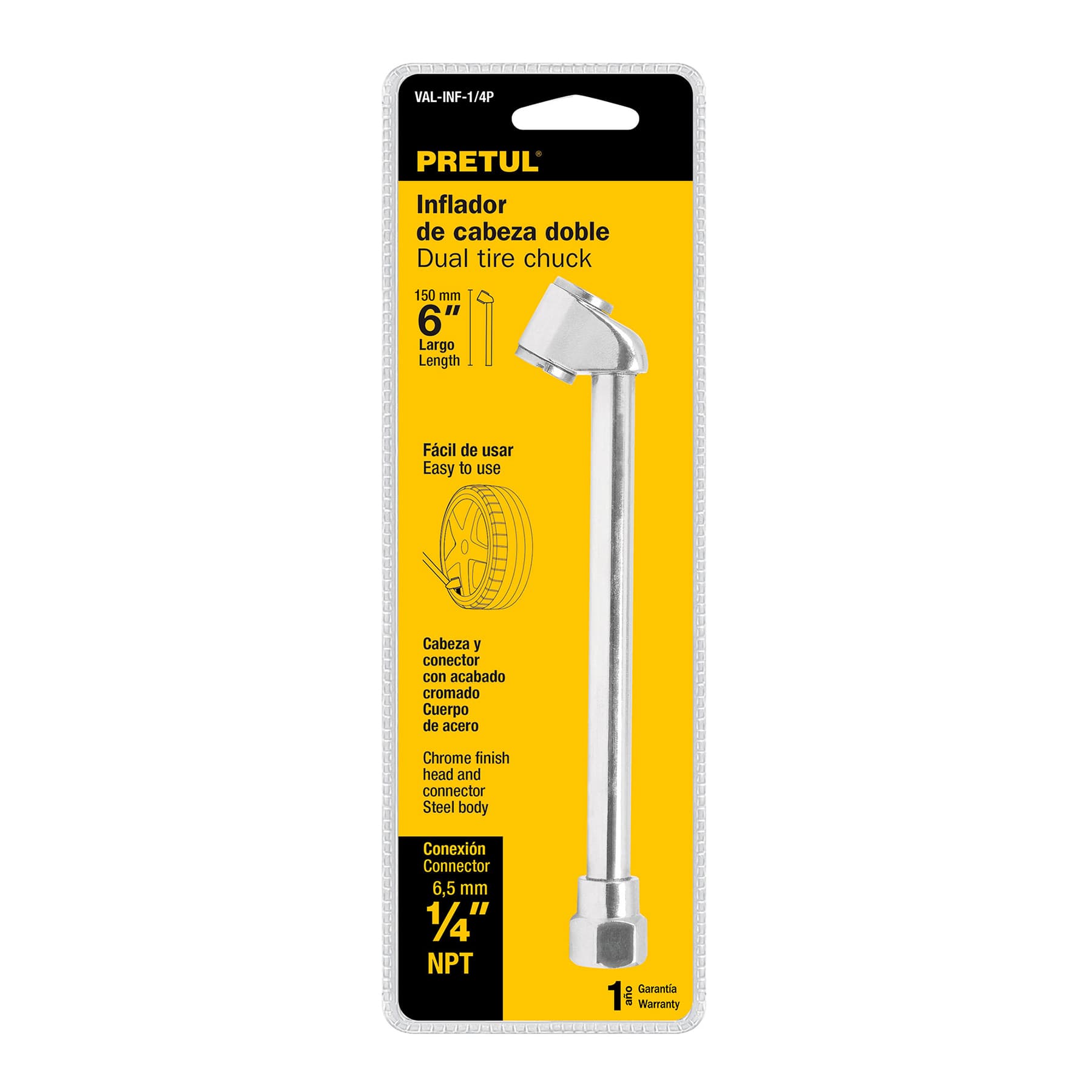 Pretul Air Tools Tyre inflator - Dual Head for Compressor