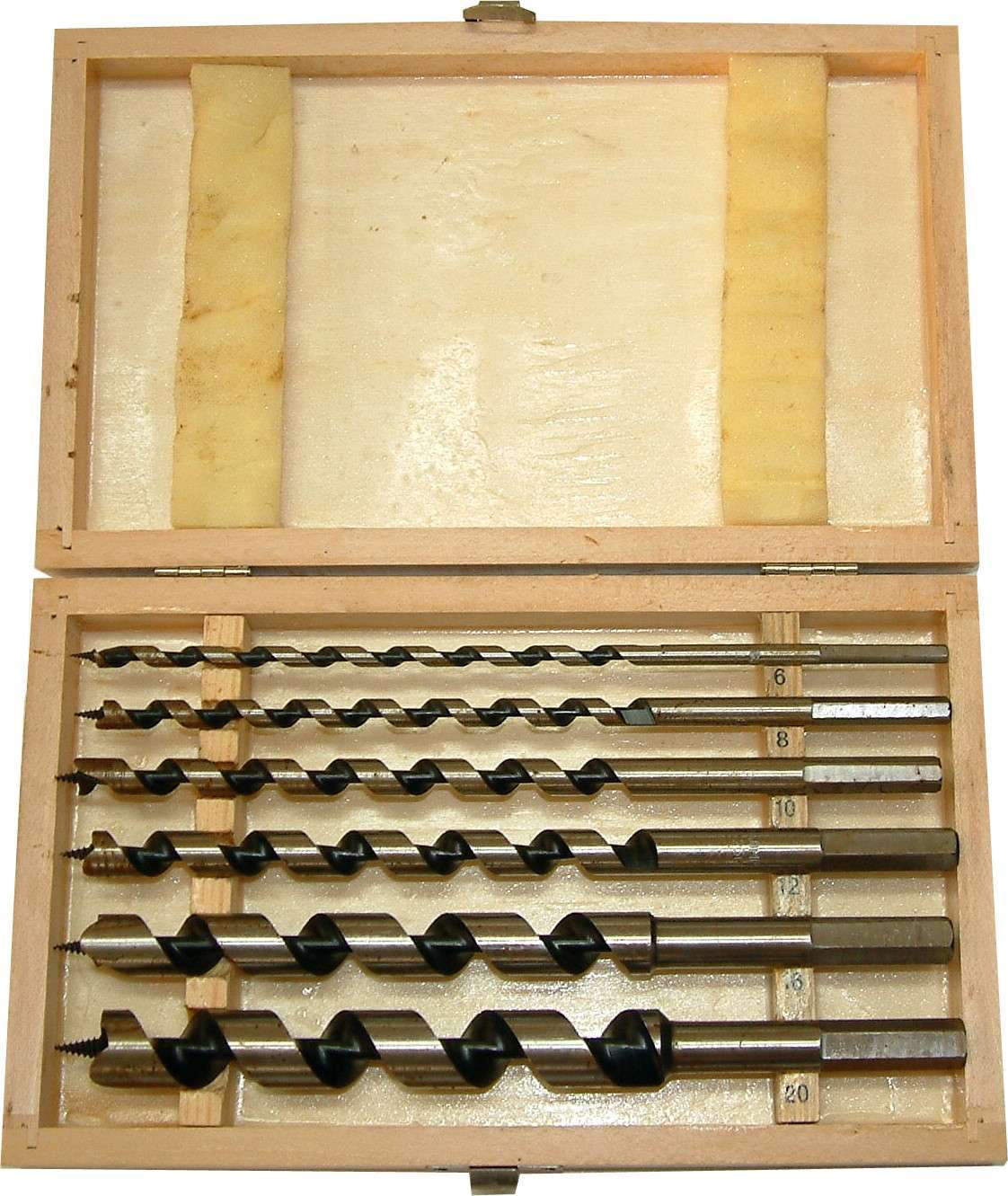 Xcel Auger Bit Set 6-pce in Wooden Box 6-20mm