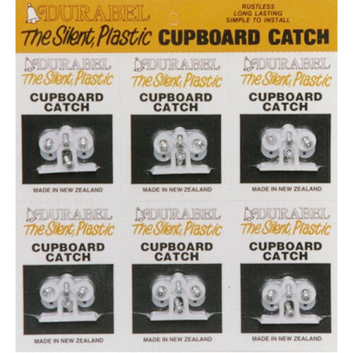 Durabel Cupboard Catch Set Individually barcoded with Screws 6 per Card