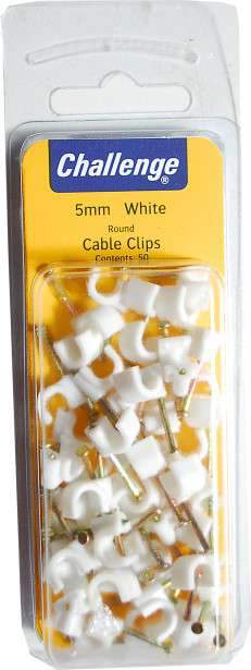 Challenge Cable Clips - 50pce Blister Pack 4mm