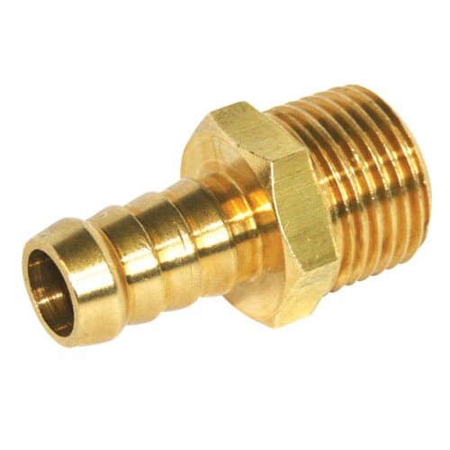 AmPro Hose Connector Brass 1/4 in BSP Male Fitting To 3/8 in Hose Tail