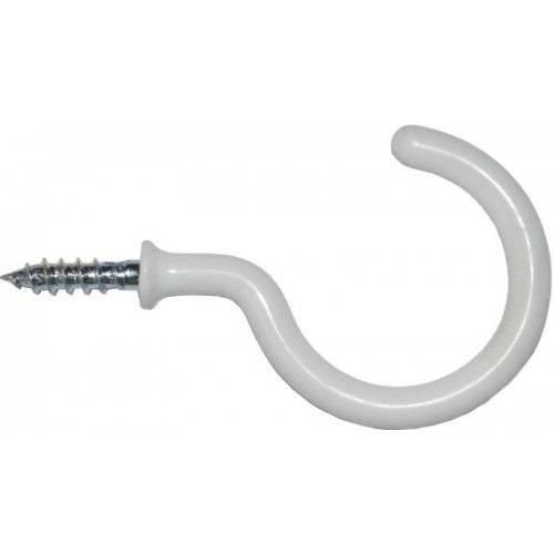 Xcel Cup Hooks - Round PVC White 70-pce 25mm