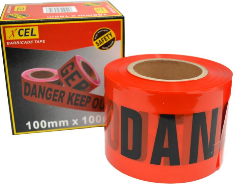 Xcel Barrier Tape - Danger Keep Out - Red 100mm x 100m