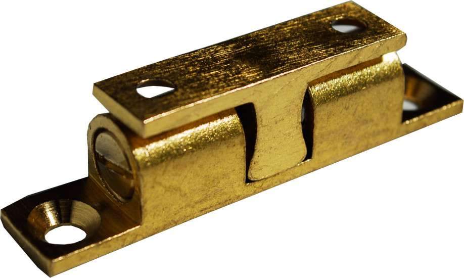 Xcel Double Ball Cupboard Catch - Brass 60mm