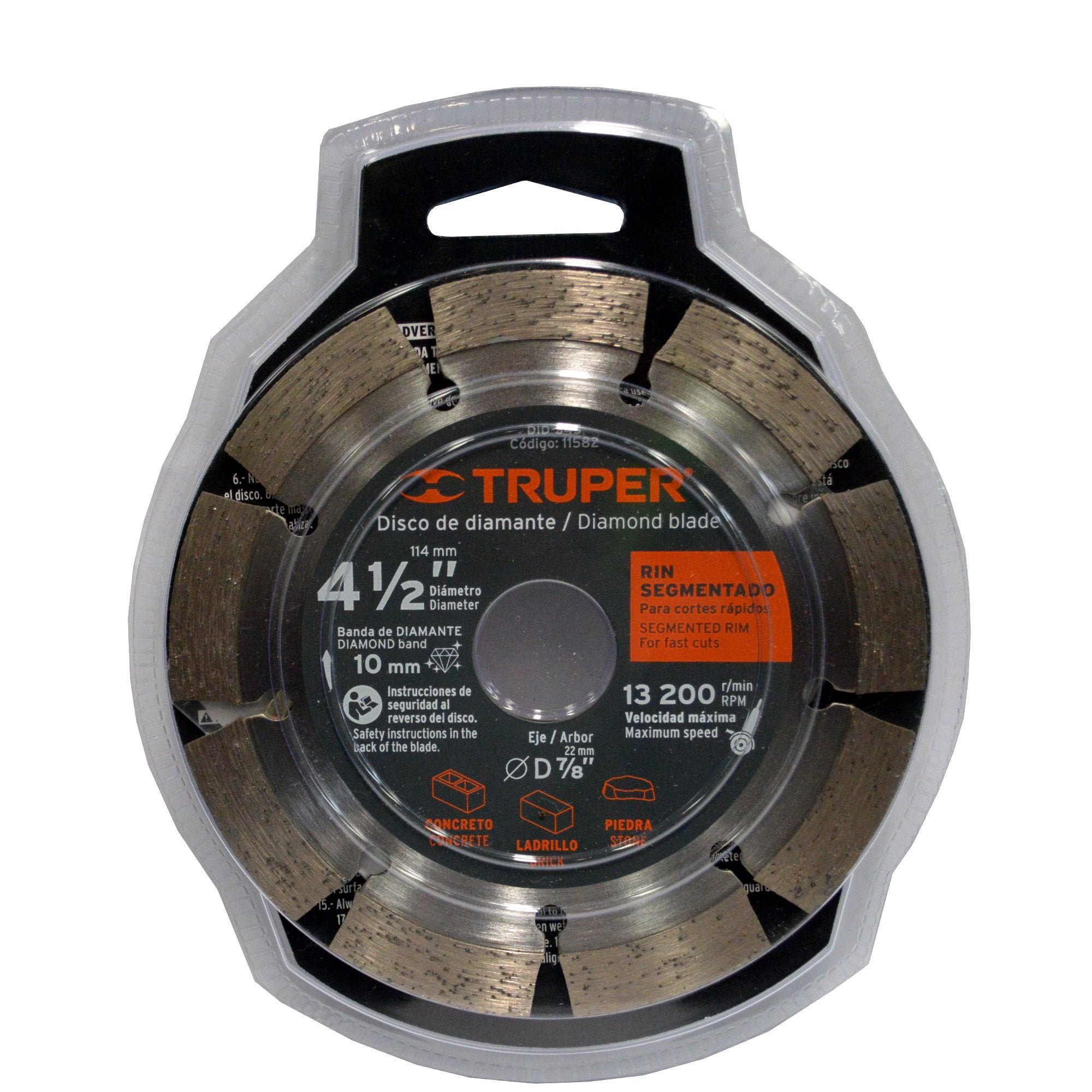 Truper Diamond Segmented Rim Blade 114mm x22mm