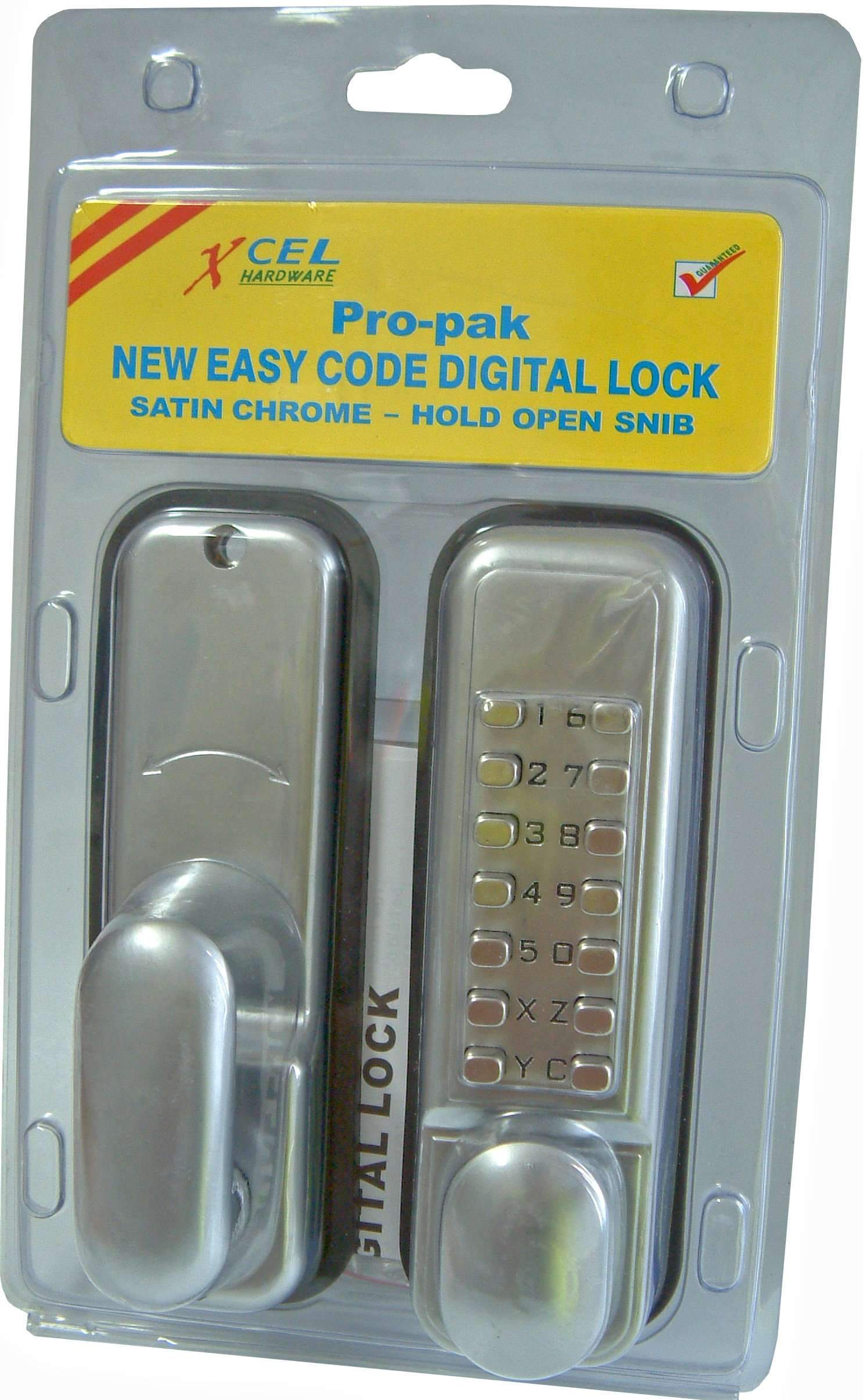 Xcel Digital Entrance Lock - Standard Satin Chrome