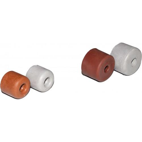 Xcel Door Stop - Round Rubber Screw On 40mm Brown