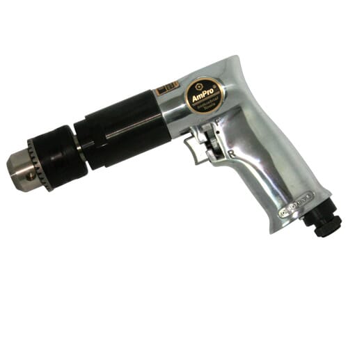 AmPro Heavy Duty Reversible Air Drill 1/2 in Dr 800 RPM