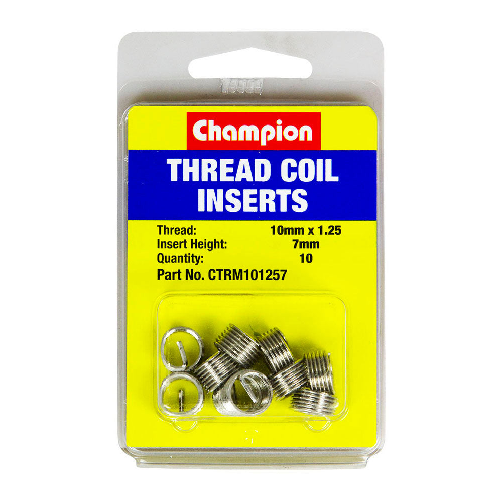 Champion M10 X 1.25 X 7mm Thread insert Refills -10Pk