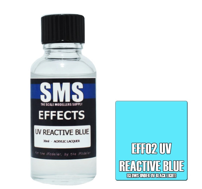 Airbrush Paint 30Ml Effects Uv Reactive Blue