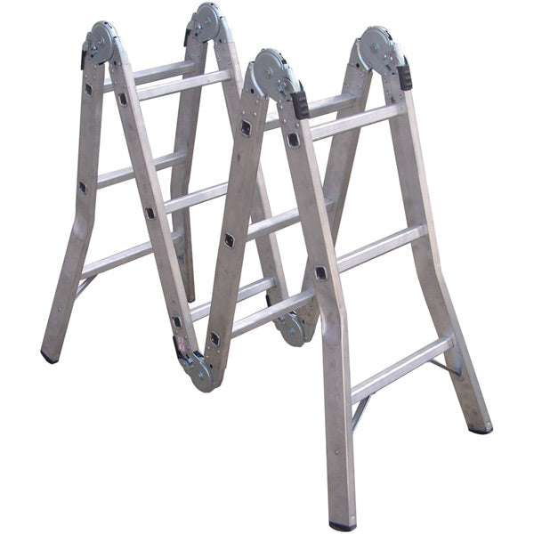 Proequip 3.7M Multifold Aluminium Ladder 120Kg Cap.