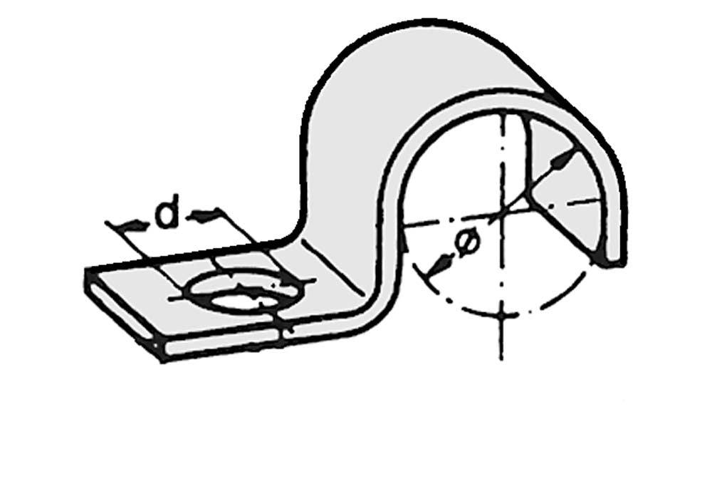 Norma Fixing Clip Side Saddle 5mm 1 Conductor