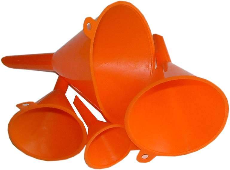 Xcel Funnel Set - Plastic 4-pce 50/75/95/115mm