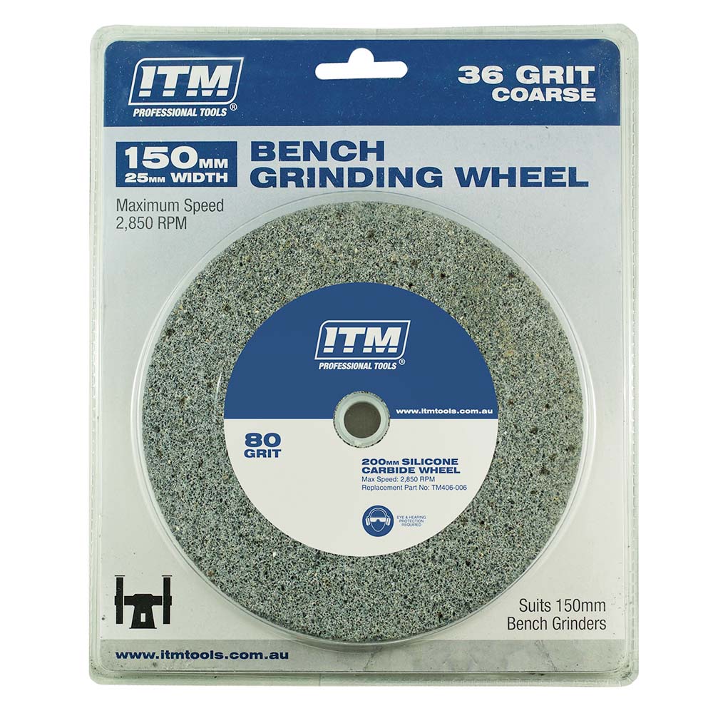 ITM Grinding Wheel Aluminium Oxide 150 X 25mm 36 Grit Coarse