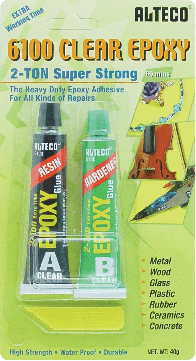 Alteco 2 Ton Epoxy Glue Clear 60 Minute Blister Pack 40g